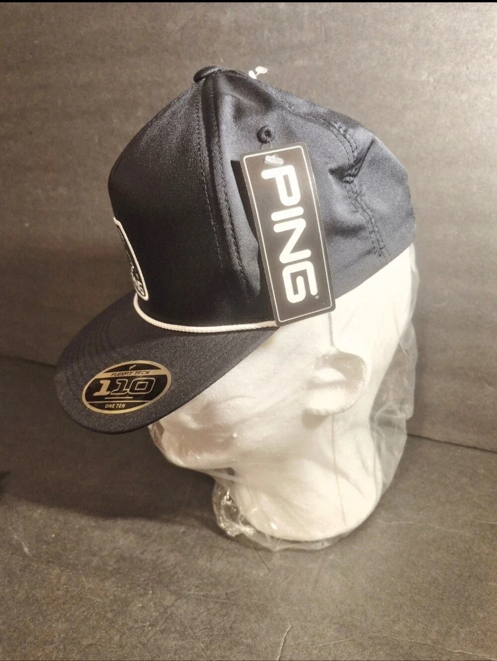 Ping Mr. Ping Black Play Your Best 101 FlexFit  Tech Snapback Golf Hat Cap NWT